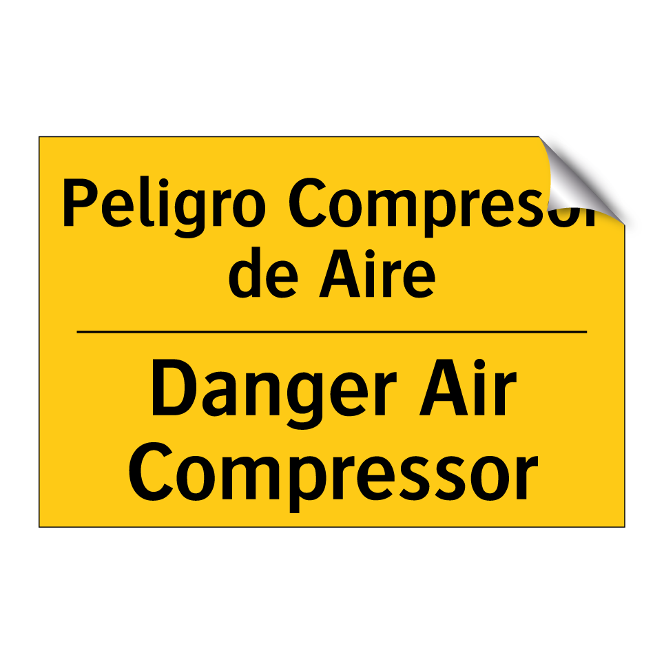 Peligro Compresor de Aire - Danger Air Compressor