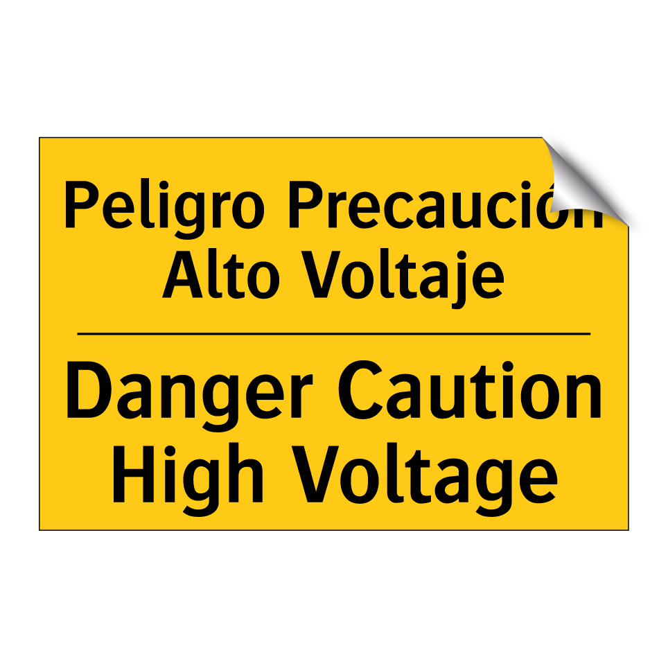 Peligro Precaución Alto Voltaje - Danger Caution High Voltage
