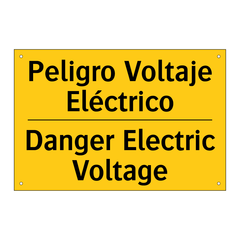 Peligro Voltaje Eléctrico - Danger Electric Voltage