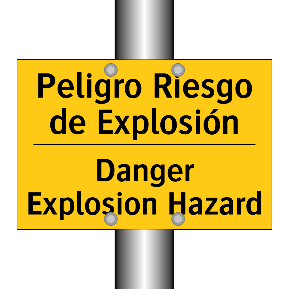 Peligro Riesgo de Explosión - Danger Explosion Hazard
