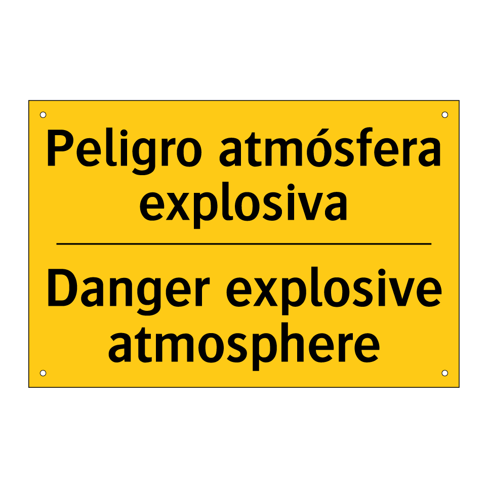 Peligro atmósfera explosiva - Danger explosive atmosphere