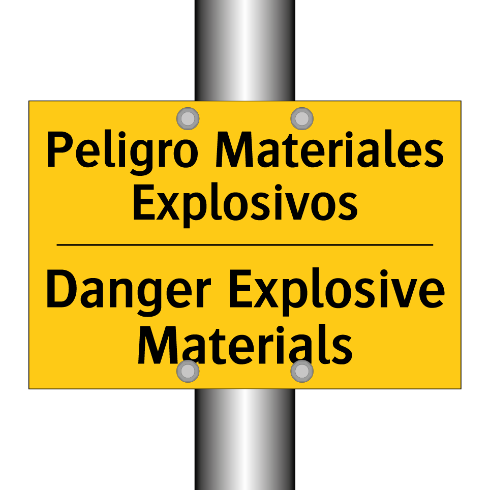 Peligro Materiales Explosivos - Danger Explosive Materials