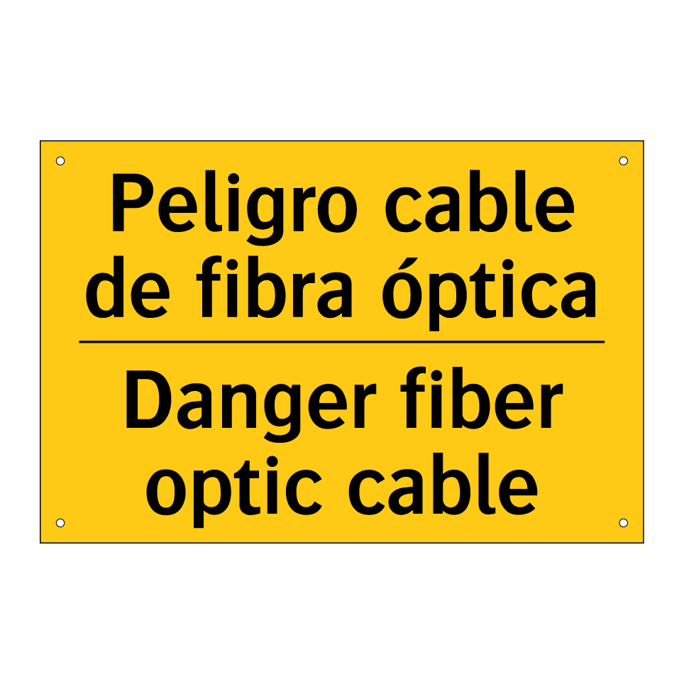 Peligro cable de fibra óptica - Danger fiber optic cable