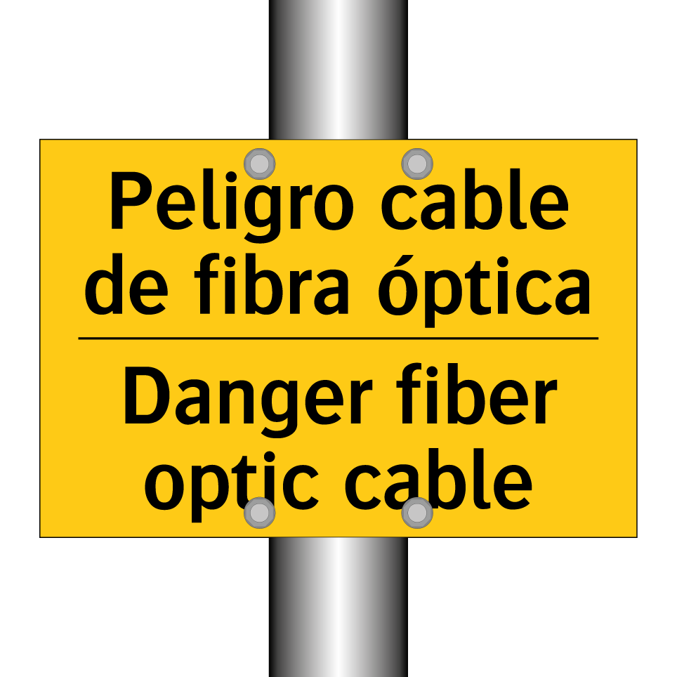 Peligro cable de fibra óptica - Danger fiber optic cable