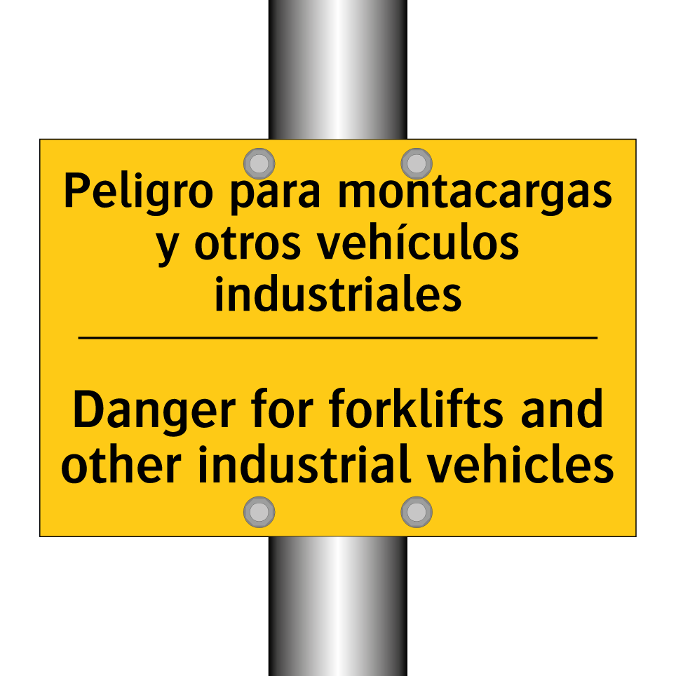 Peligro para montacargas y otros vehículos industriales - Danger for forklifts and other industrial vehicles