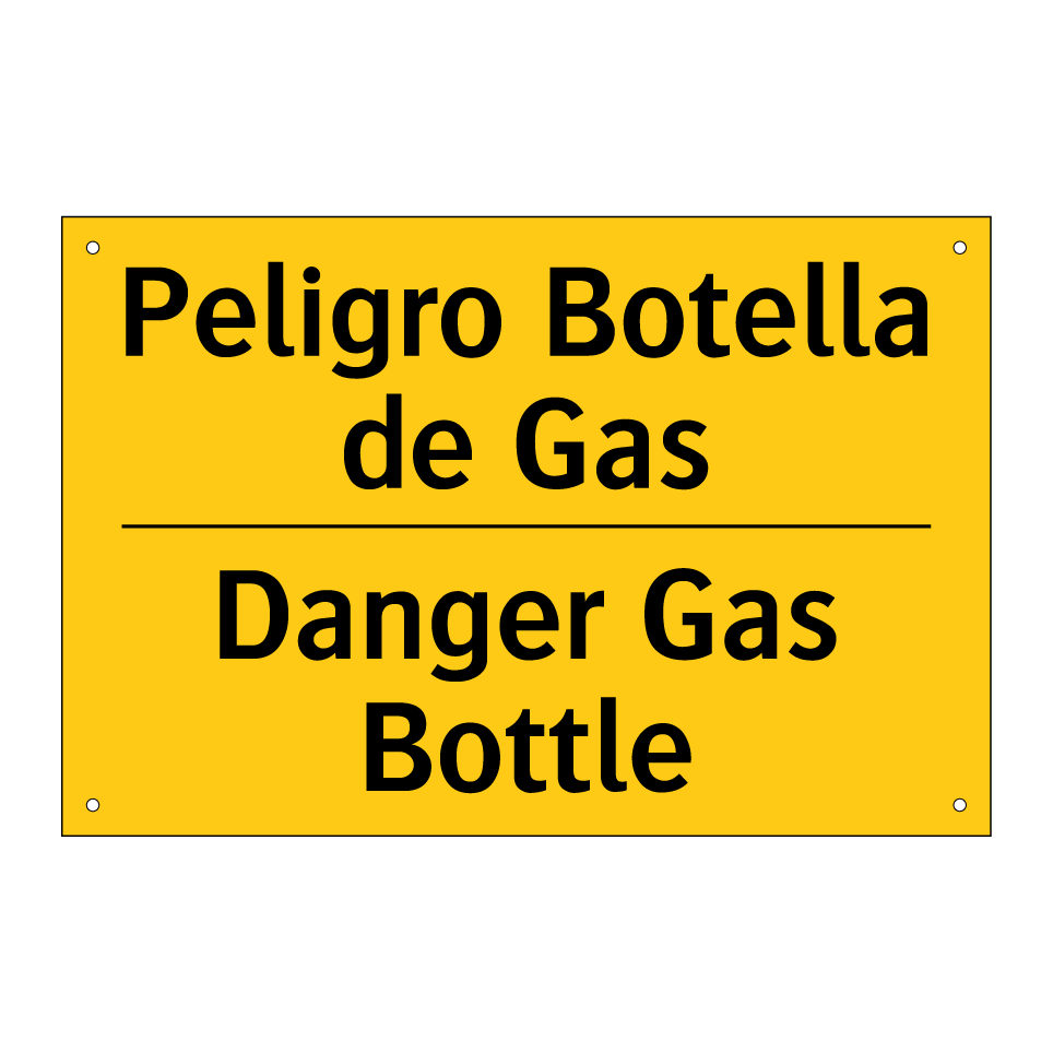 Peligro Botella de Gas - Danger Gas Bottle