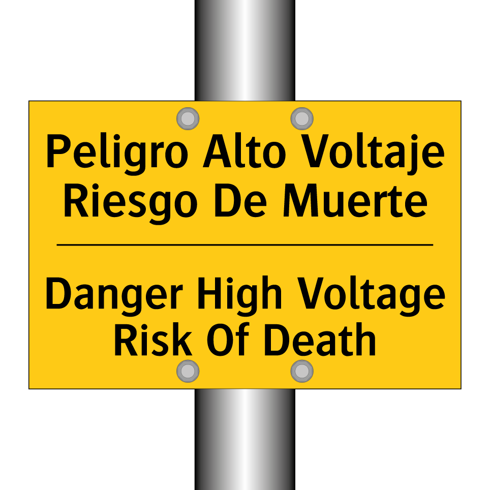 Peligro Alto Voltaje Riesgo De Muerte - Danger High Voltage Risk Of Death