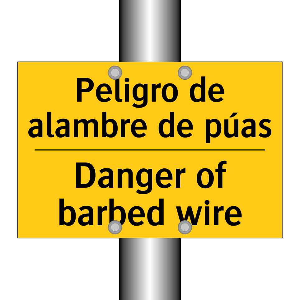 Peligro de alambre de púas - Danger of barbed wire