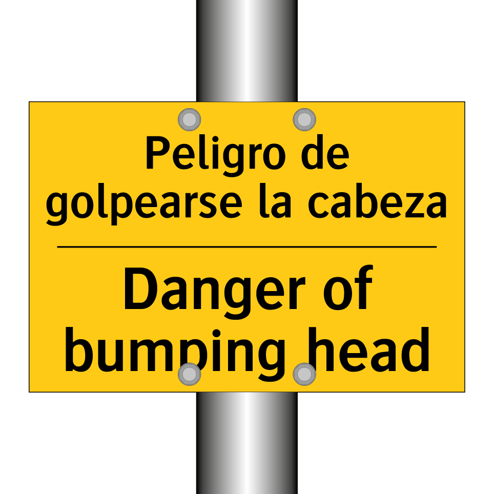 Peligro de golpearse la cabeza - Danger of bumping head