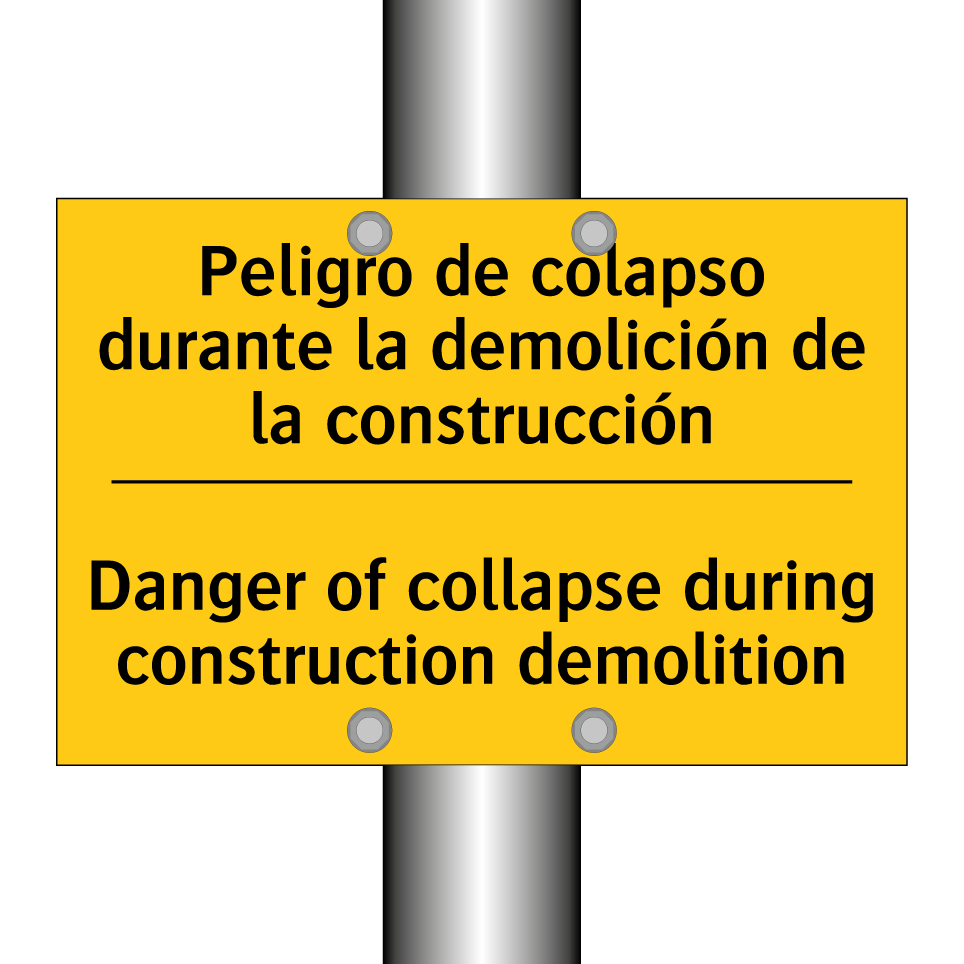 Peligro de colapso durante la demolición de la construcción - Danger of collapse during construction demolition