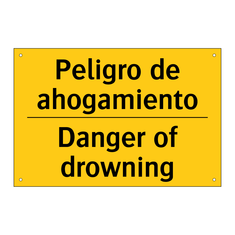 Peligro de ahogamiento - Danger of drowning