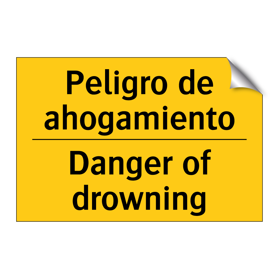 Peligro de ahogamiento - Danger of drowning