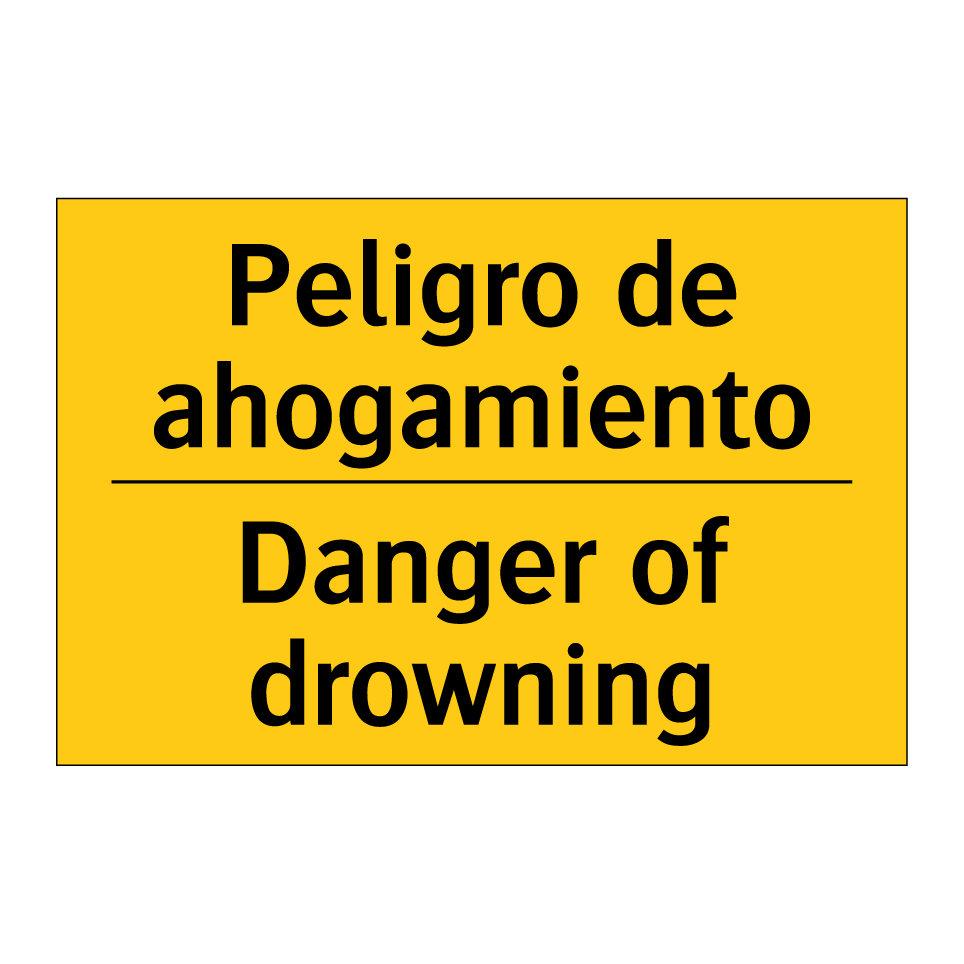 Peligro de ahogamiento - Danger of drowning