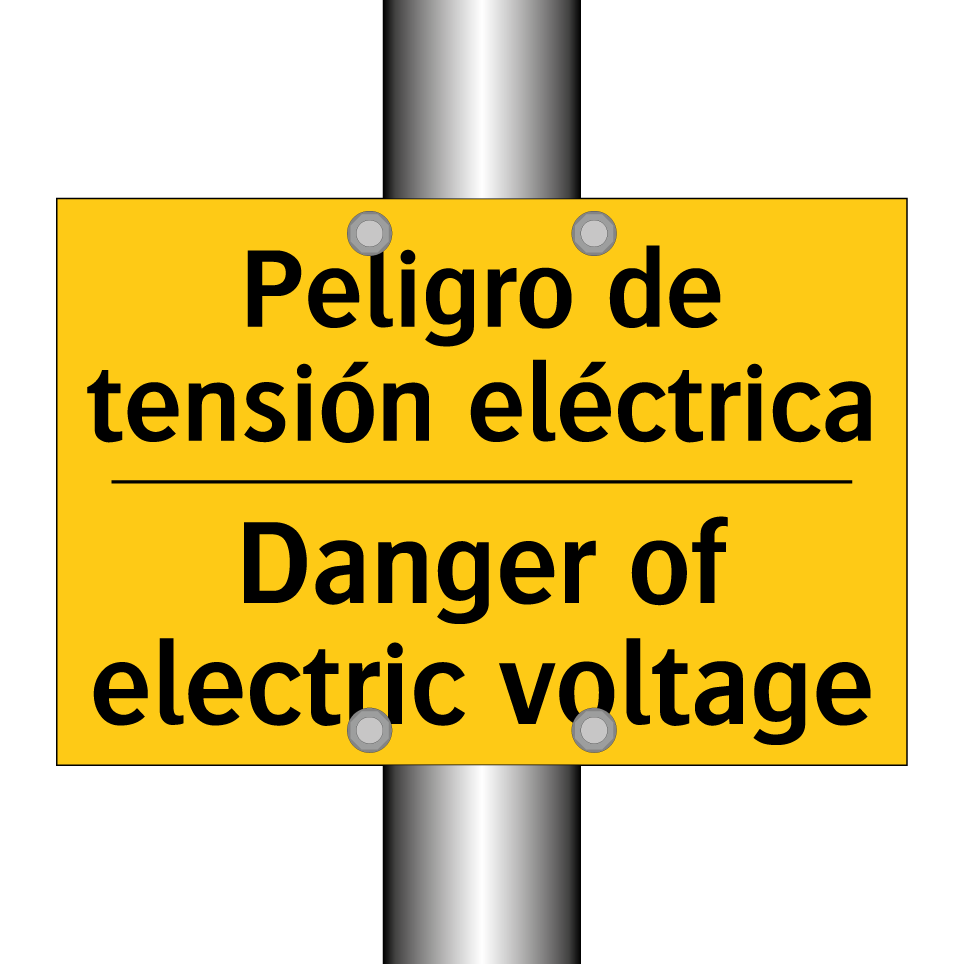 Peligro de tensión eléctrica - Danger of electric voltage