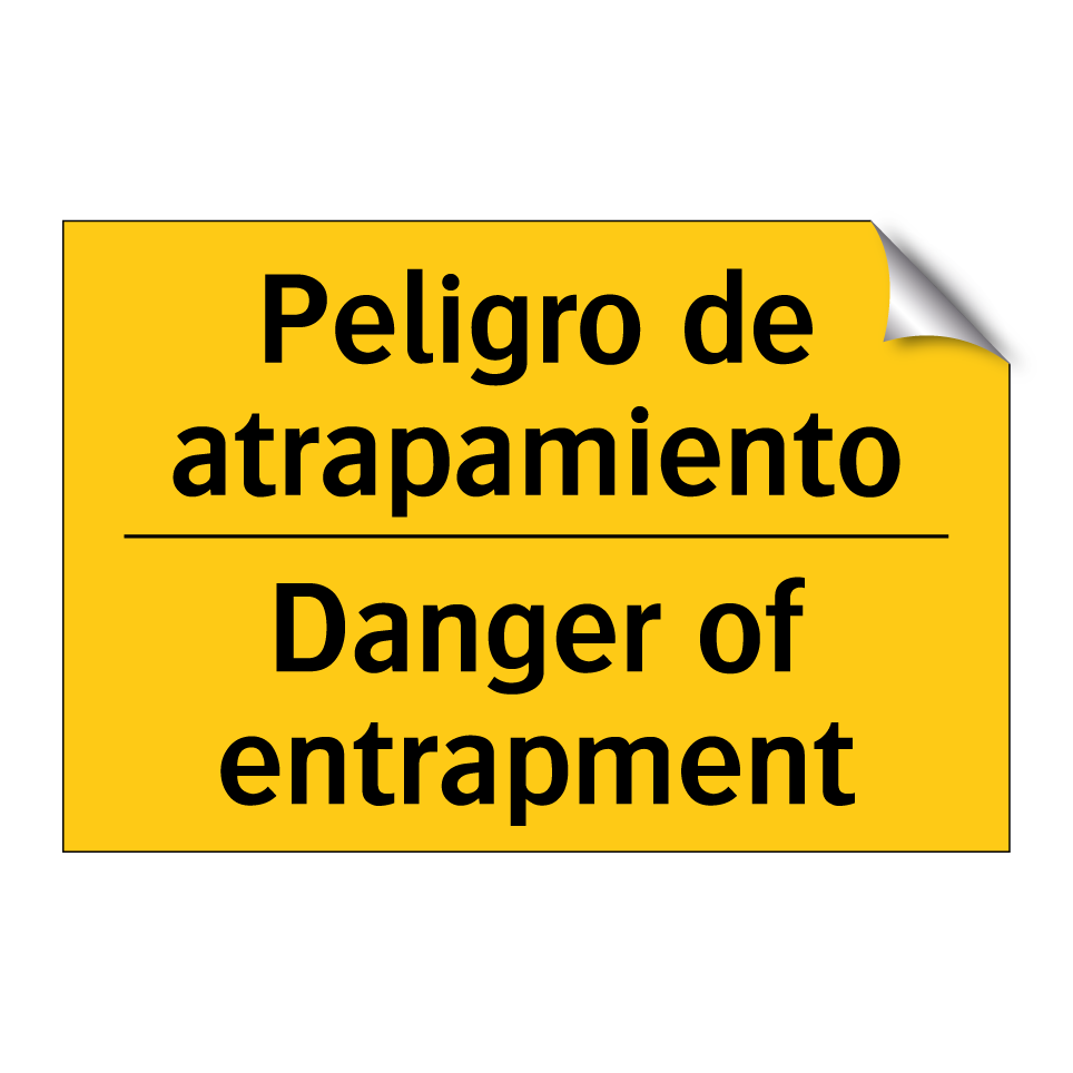 Peligro de atrapamiento - Danger of entrapment