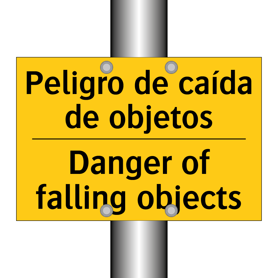 Peligro de caída de objetos - Danger of falling objects