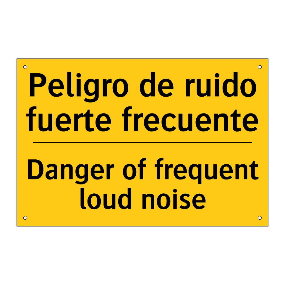 Peligro de ruido fuerte frecuente - Danger of frequent loud noise