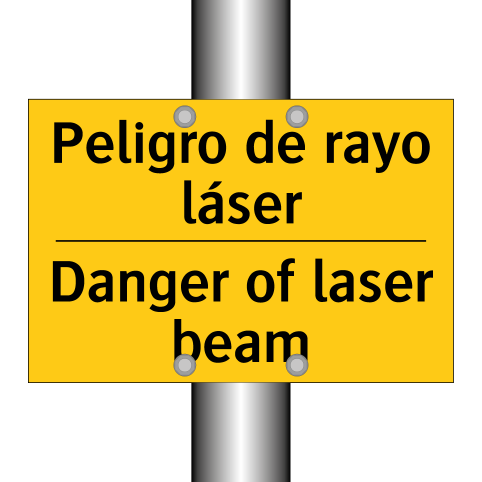Peligro de rayo láser - Danger of laser beam