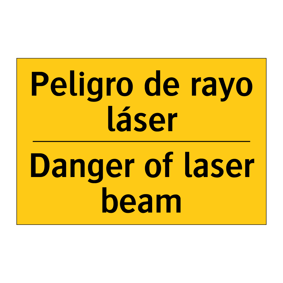 Peligro de rayo láser - Danger of laser beam