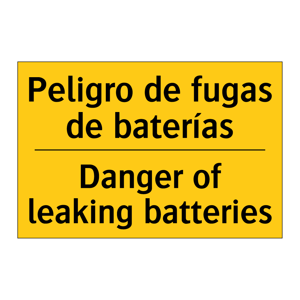 Peligro de fugas de baterías - Danger of leaking batteries