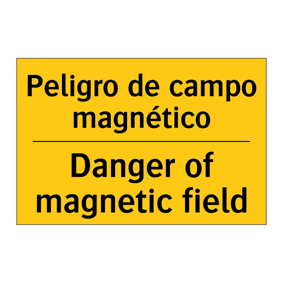 Peligro de campo magnético - Danger of magnetic field