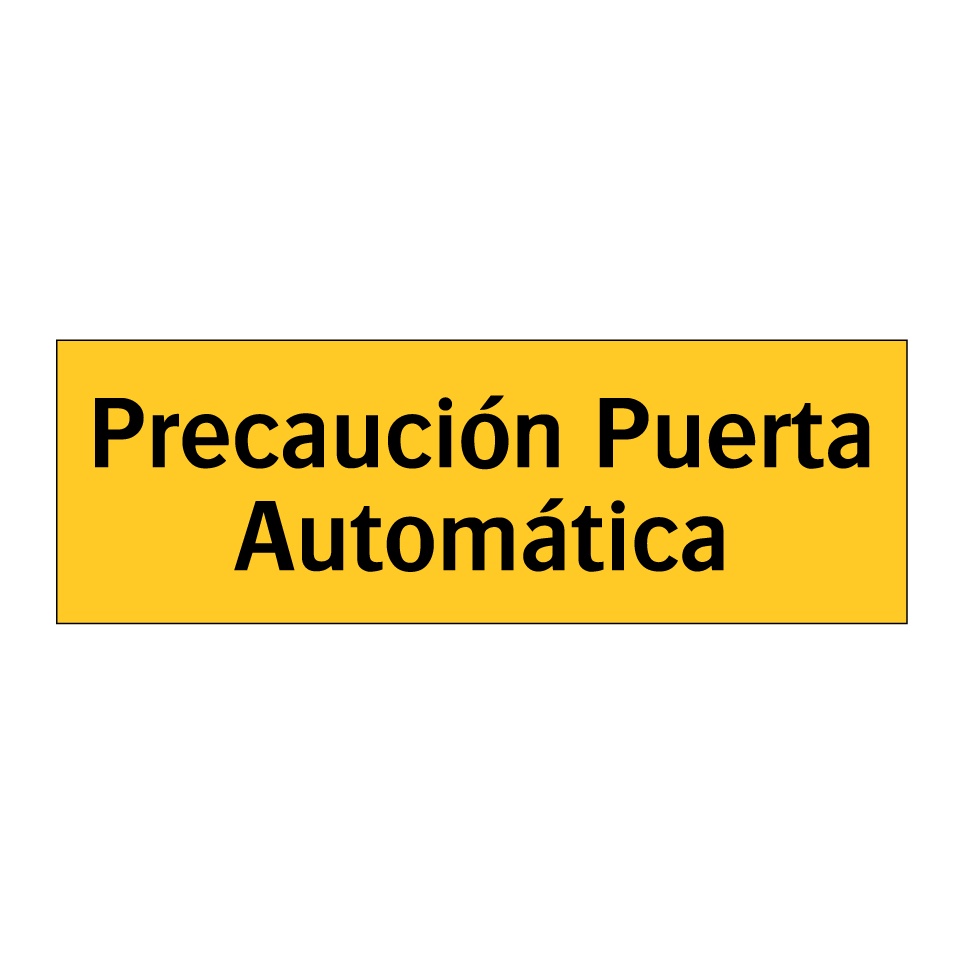 Precaución Puerta Automática