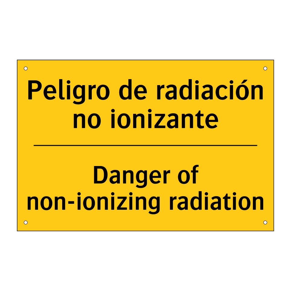 Peligro de radiación no ionizante - Danger of non-ionizing radiation
