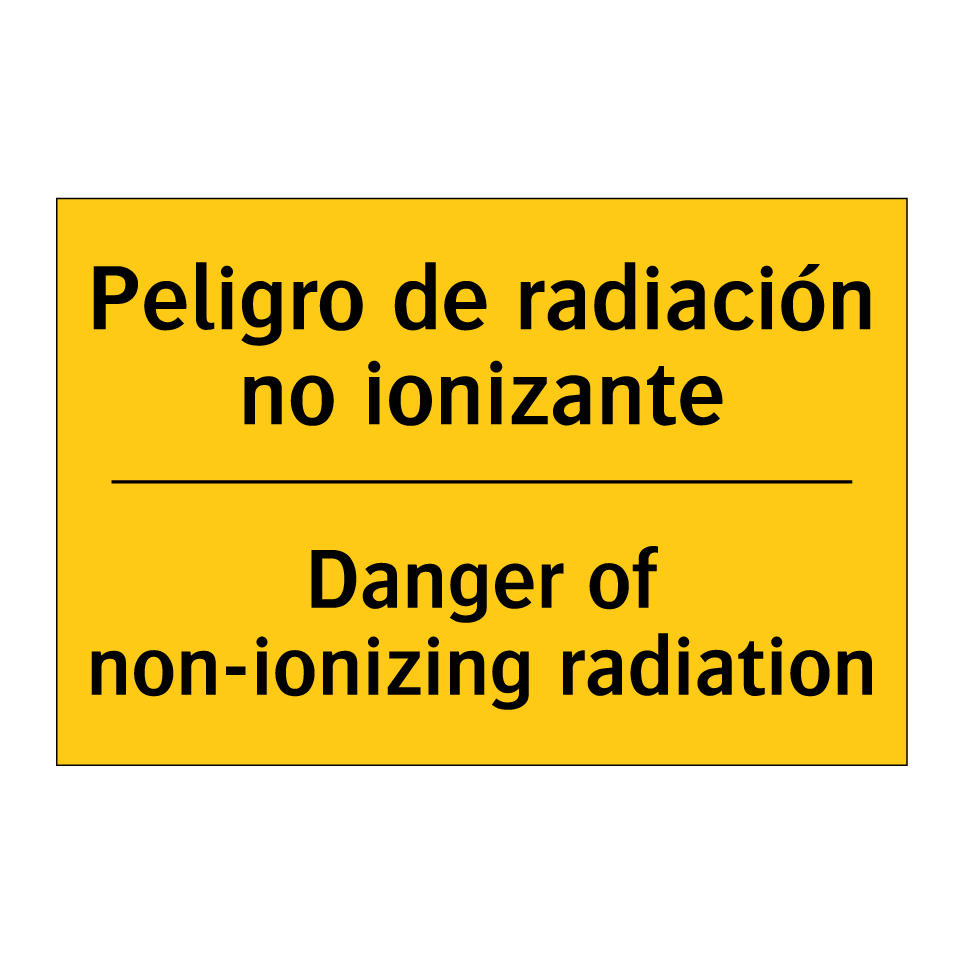 Peligro de radiación no ionizante - Danger of non-ionizing radiation