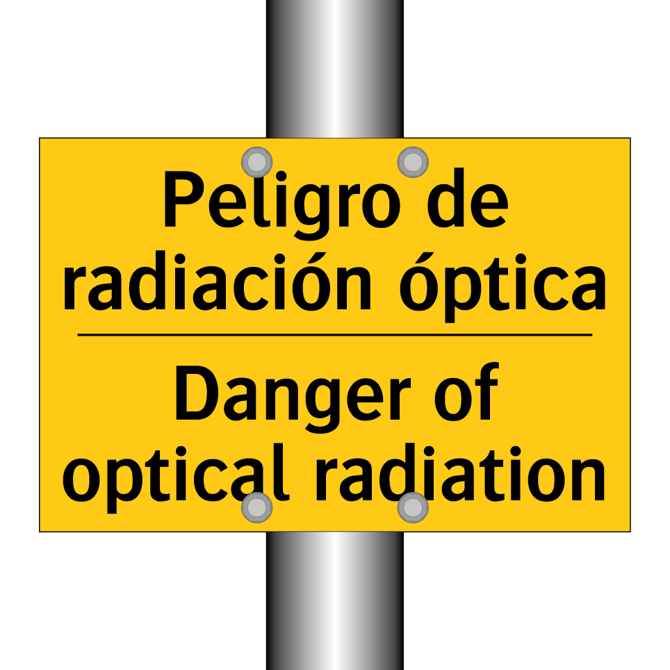 Peligro de radiación óptica - Danger of optical radiation