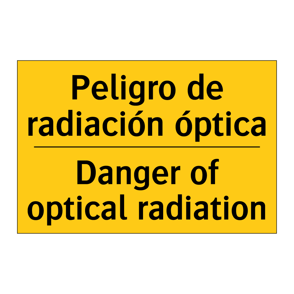 Peligro de radiación óptica - Danger of optical radiation