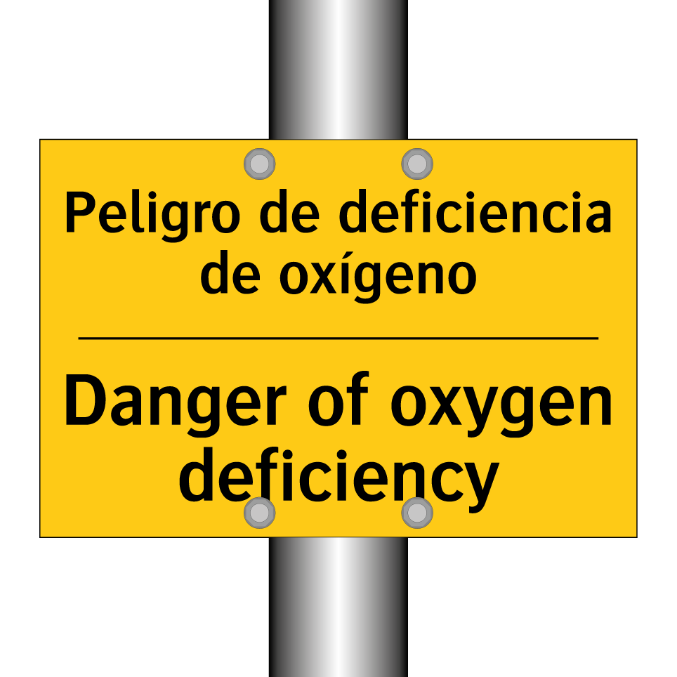 Peligro de deficiencia de oxígeno - Danger of oxygen deficiency