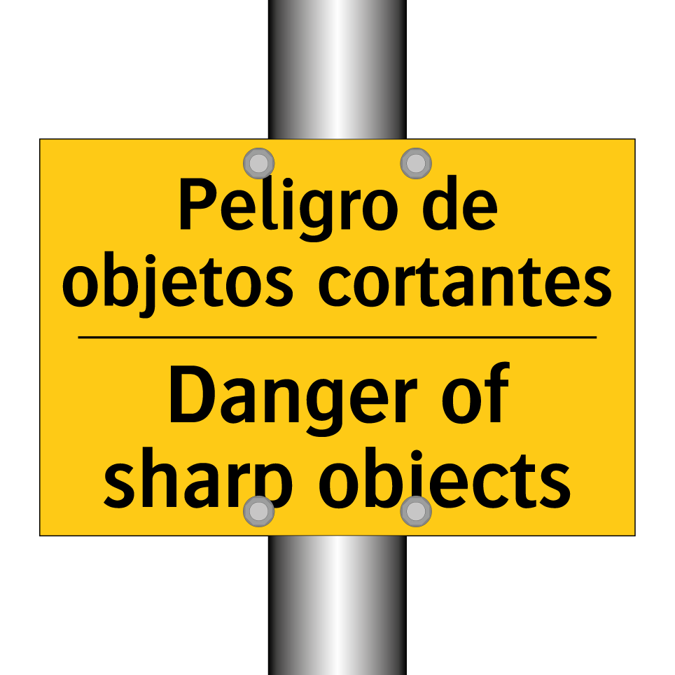 Peligro de objetos cortantes - Danger of sharp objects