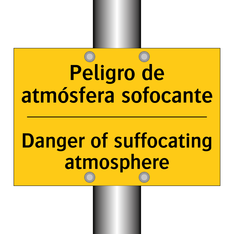Peligro de atmósfera sofocante - Danger of suffocating atmosphere