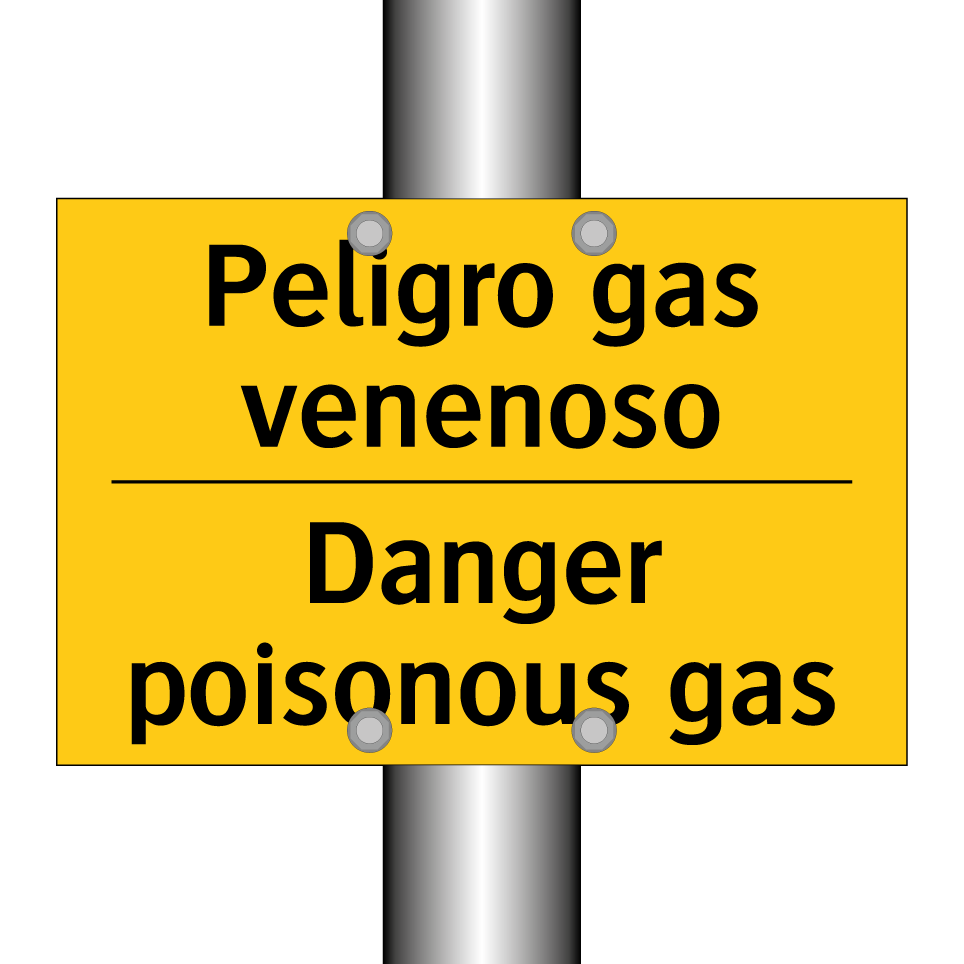 Peligro gas venenoso - Danger poisonous gas