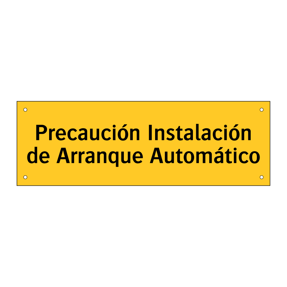 Precaución Instalación de Arranque Automático