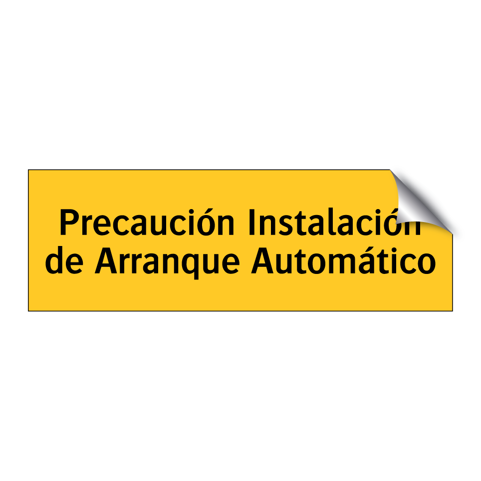 Precaución Instalación de Arranque Automático
