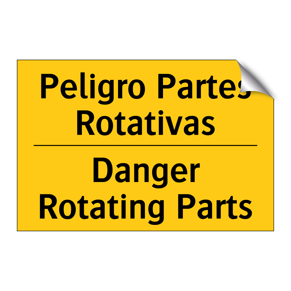 Peligro Partes Rotativas - Danger Rotating Parts