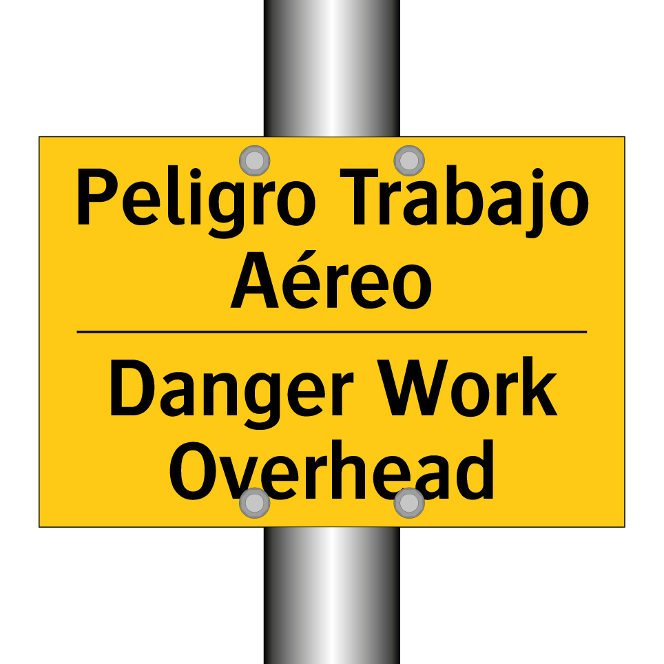 Peligro Trabajo Aéreo - Danger Work Overhead