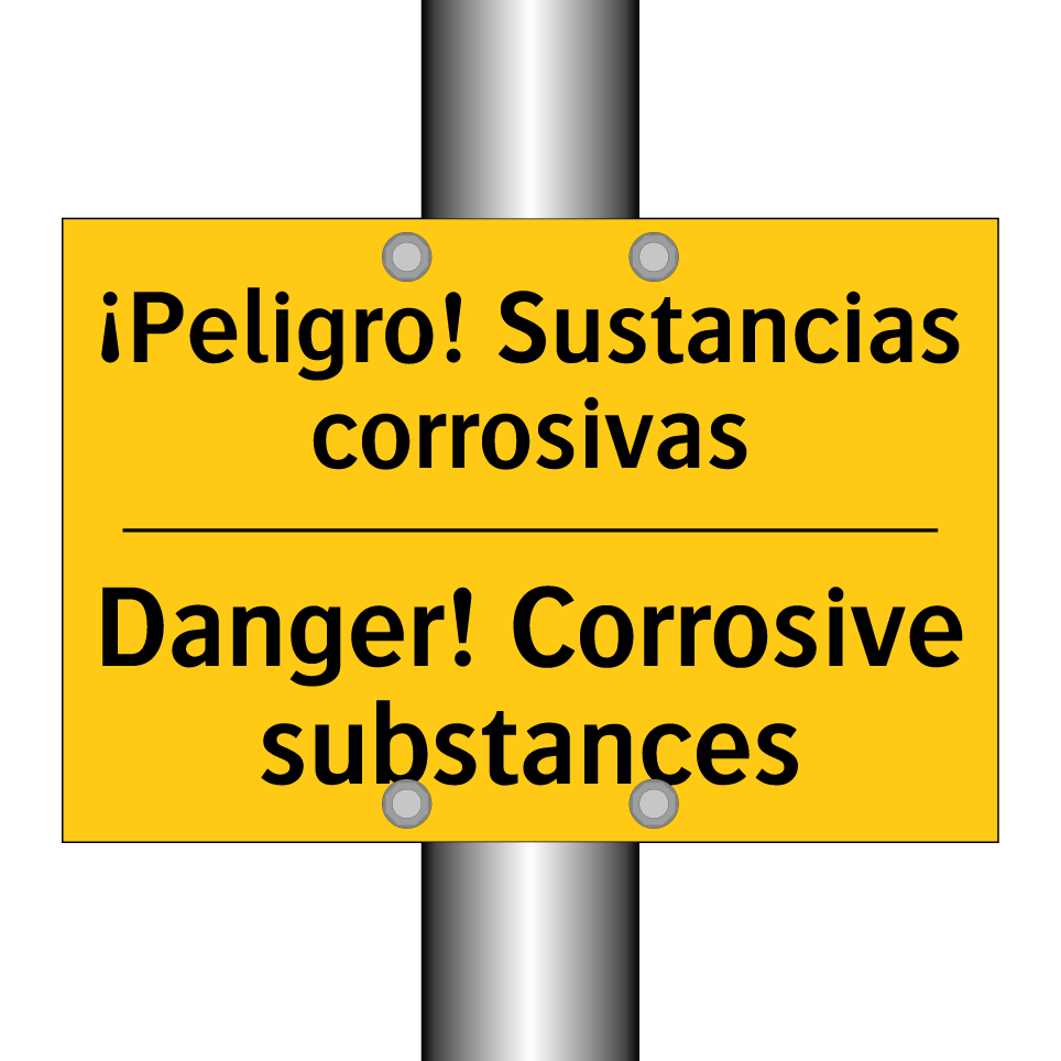 ¡Peligro! Sustancias corrosivas - Danger! Corrosive substances