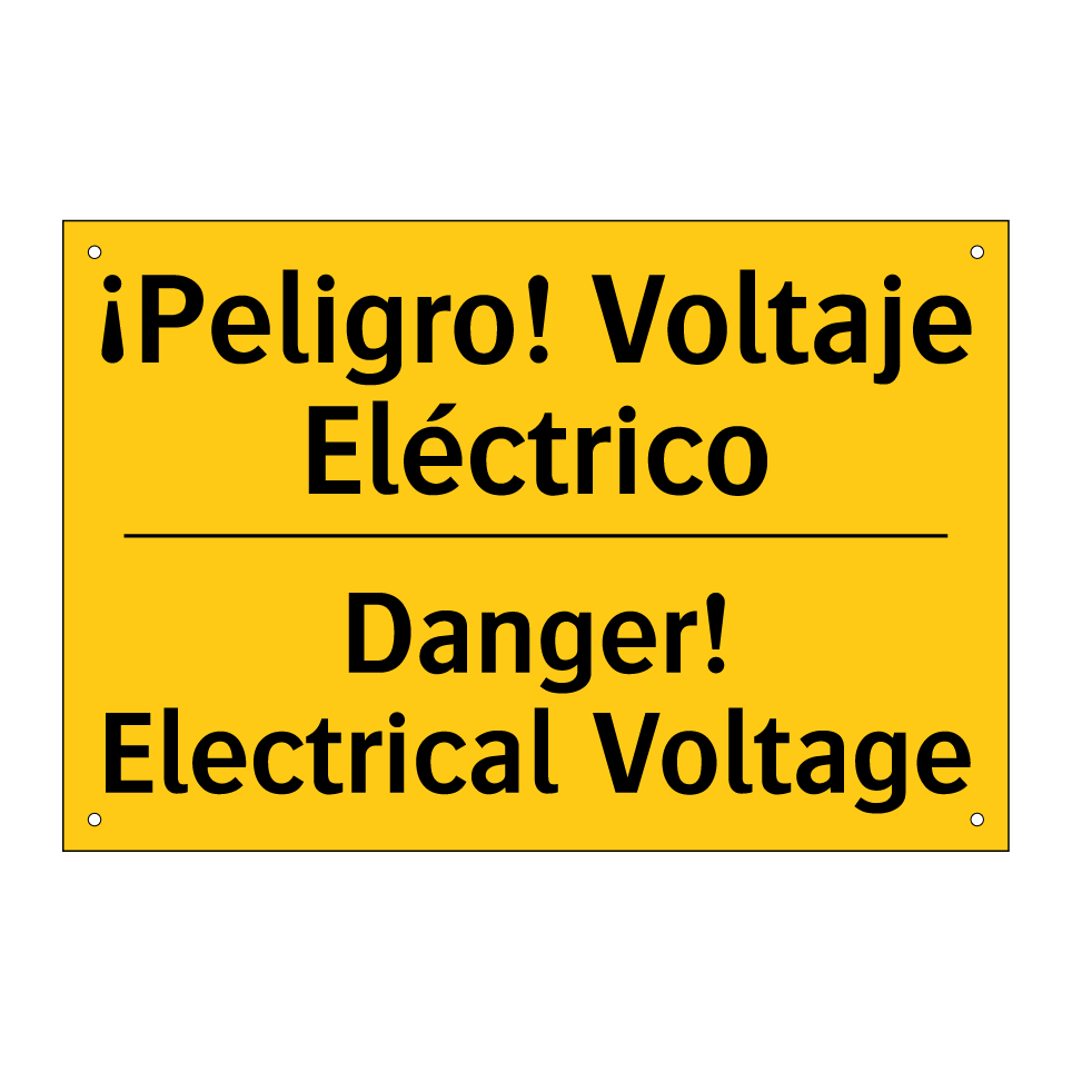 ¡Peligro! Voltaje Eléctrico - Danger! Electrical Voltage