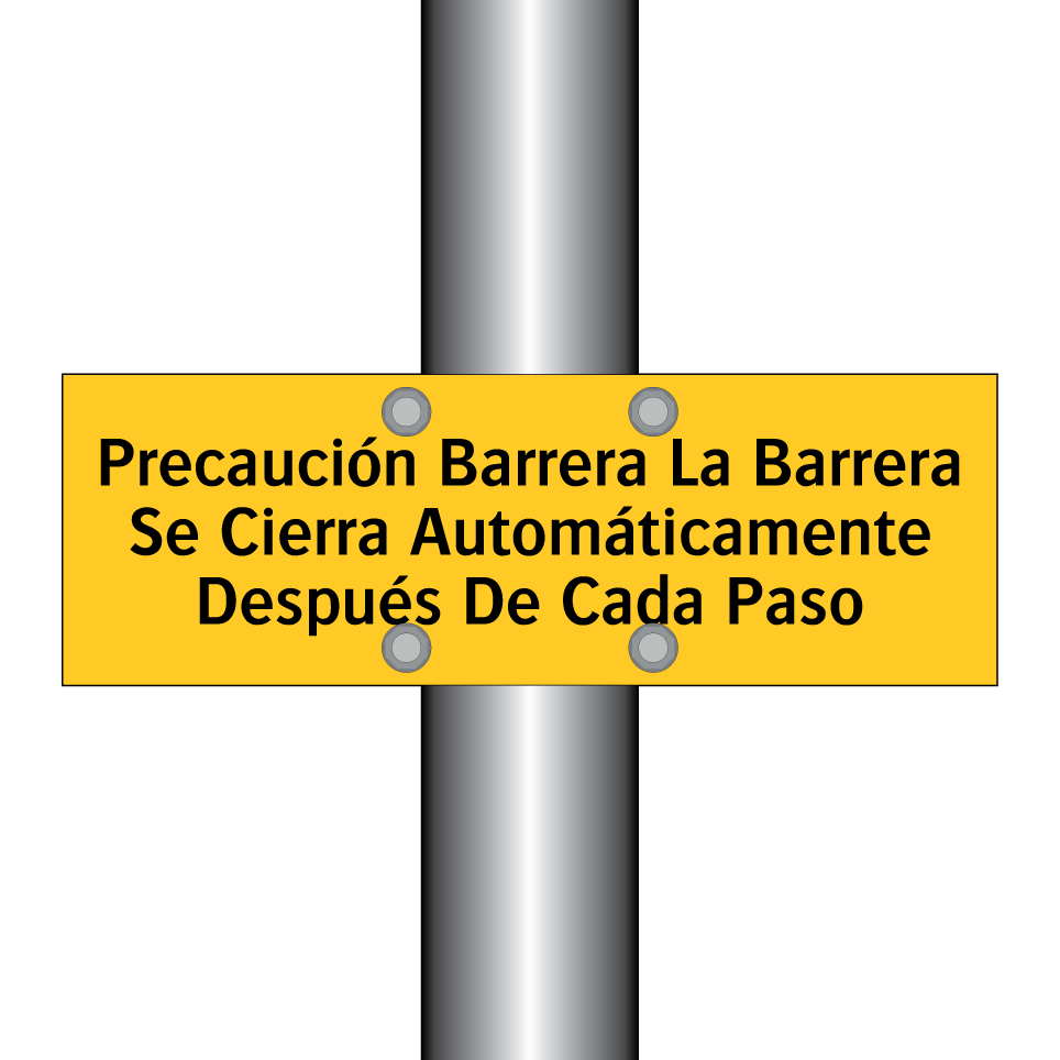 Precaución Barrera La Barrera Se Cierra Automáticamente Después De Cada Paso