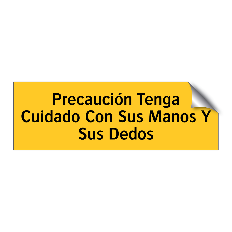 Precaución Tenga Cuidado Con Sus Manos Y Sus Dedos