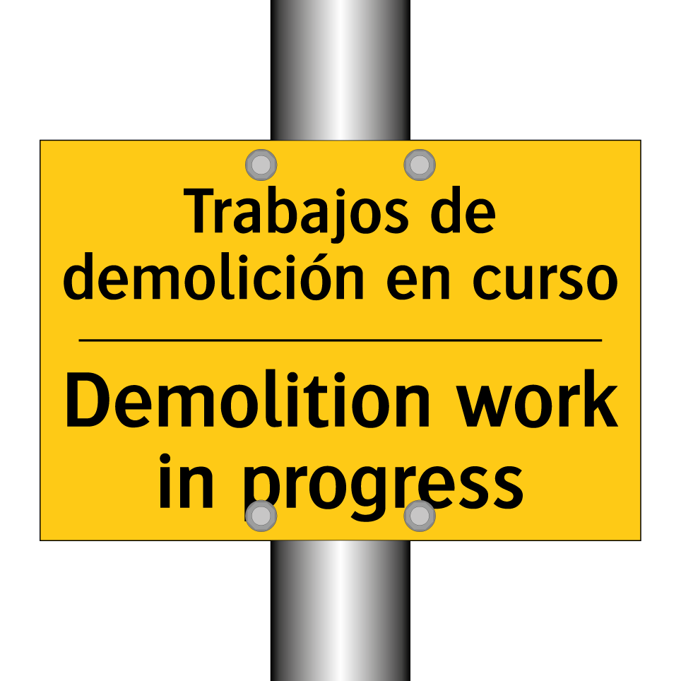 Trabajos de demolición en curso - Demolition work in progress