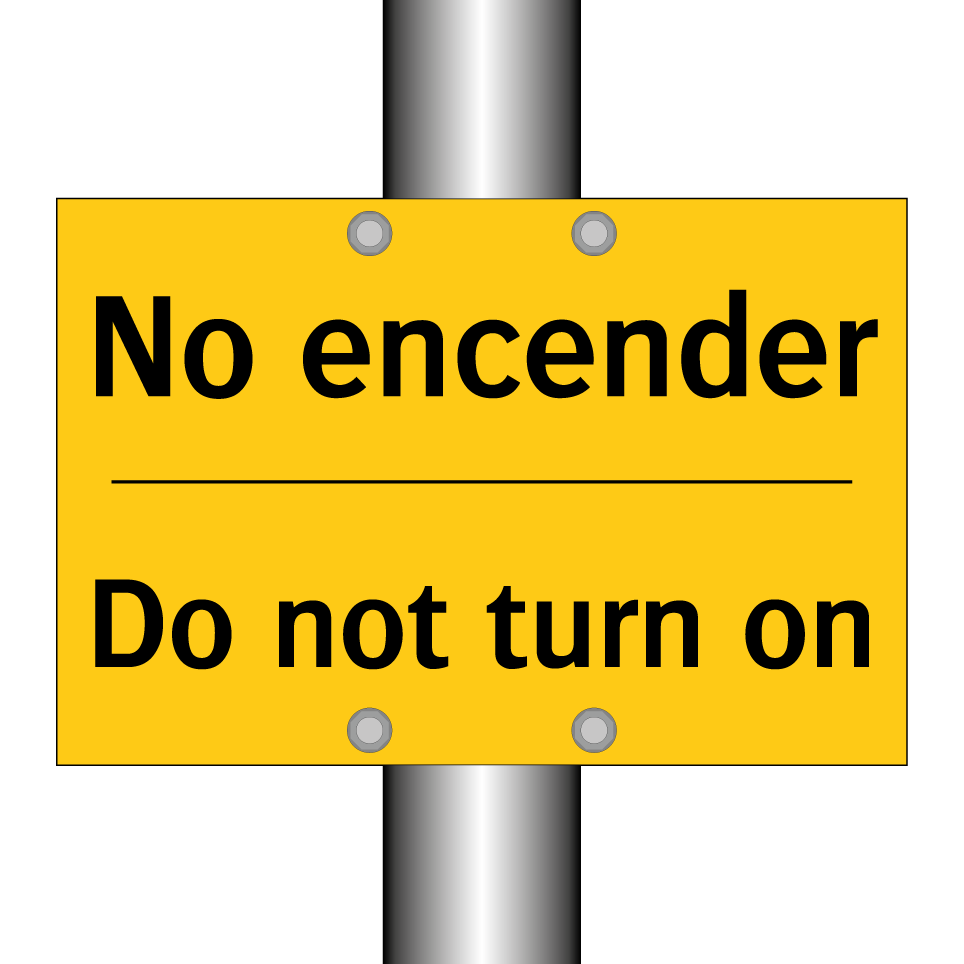 No encender - Do not turn on