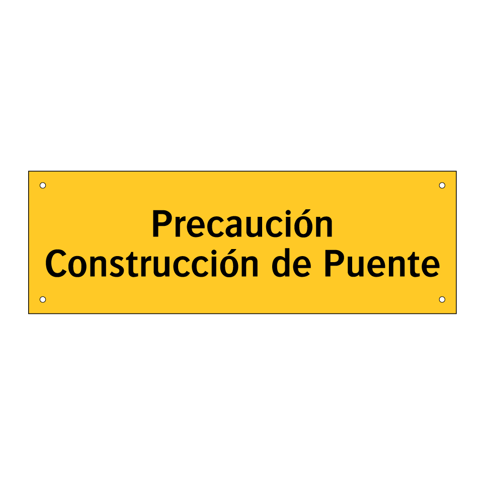 Precaución Construcción de Puente
