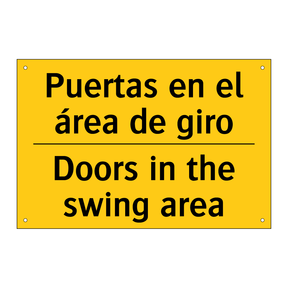 Puertas en el área de giro - Doors in the swing area