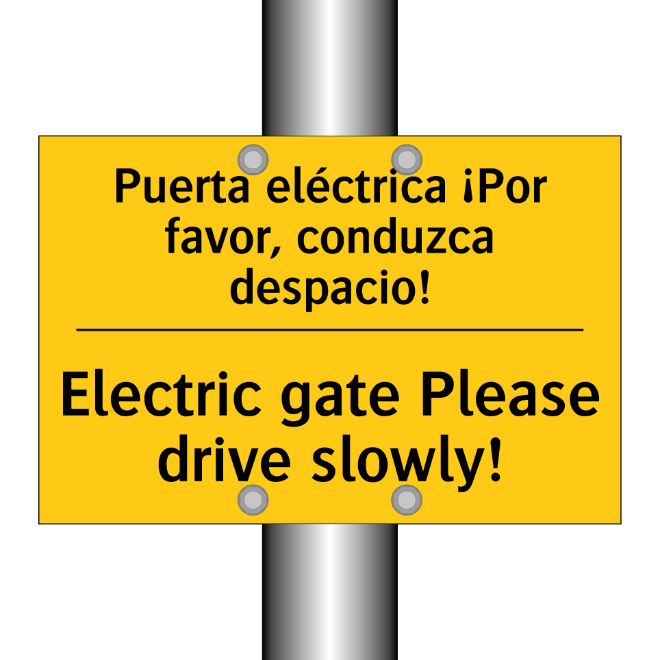 Puerta eléctrica ¡Por favor, conduzca despacio! - Electric gate Please drive slowly!