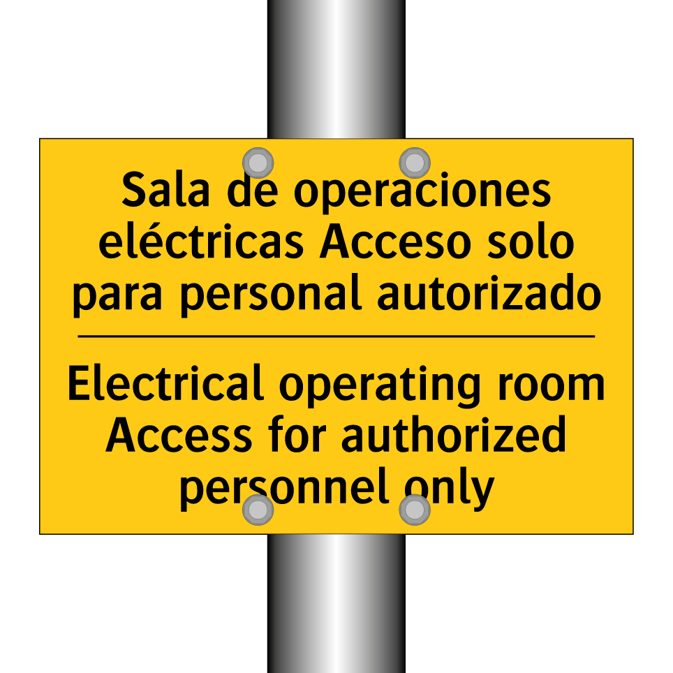 Sala de operaciones eléctricas Acceso solo para personal autorizado - Electrical operating room Access for authorized personnel only