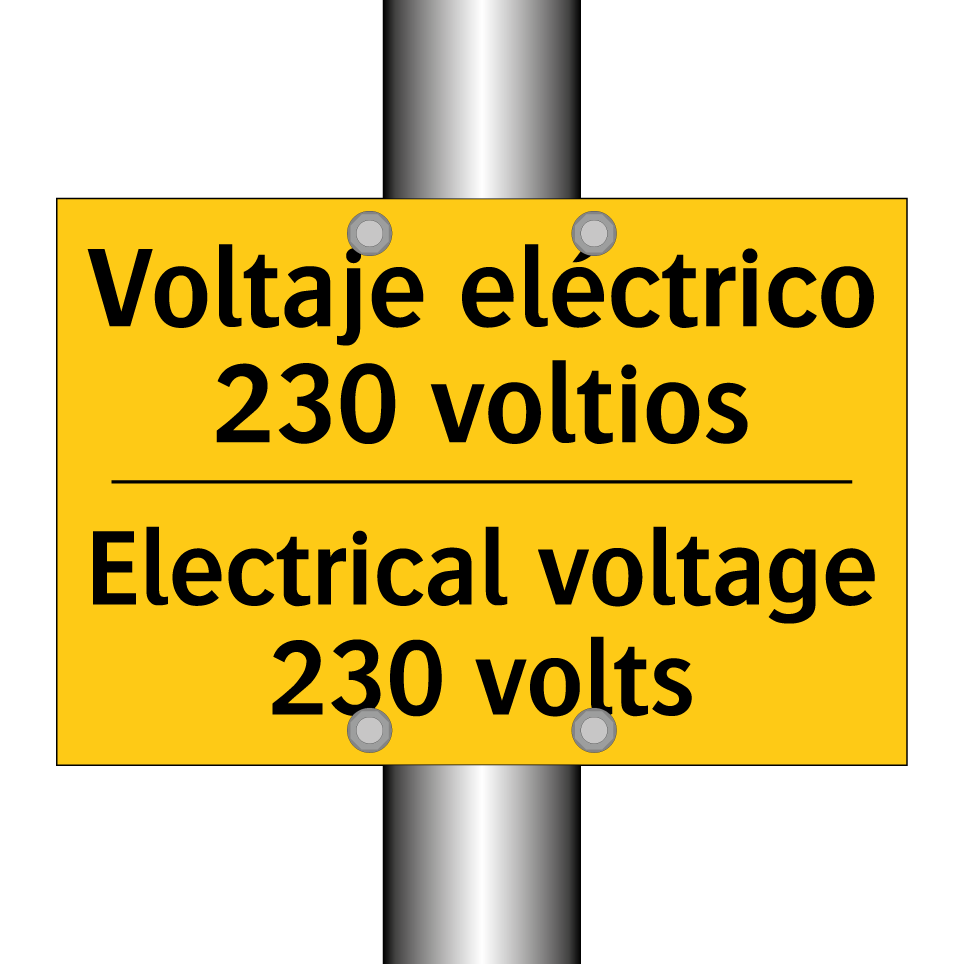 Voltaje eléctrico 230 voltios - Electrical voltage 230 volts
