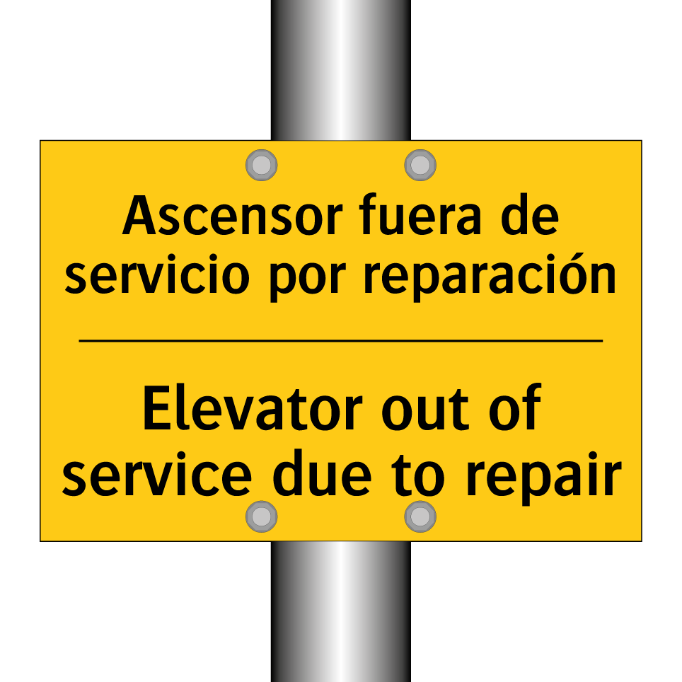 Ascensor fuera de servicio por reparación - Elevator out of service due to repair